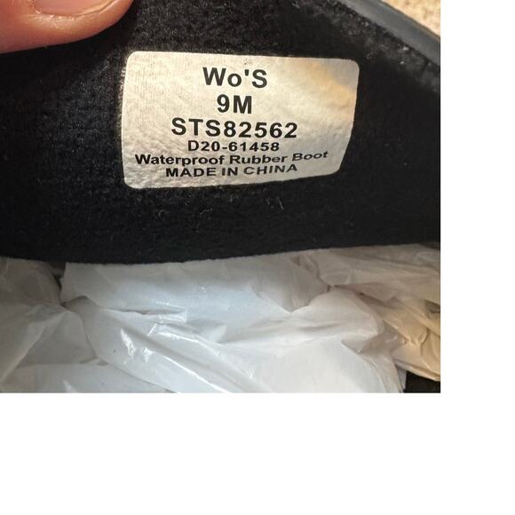 Sperry Top-siders waterproof rain boots, women's size 9, shiny black garden boot - Picture 8 of 16